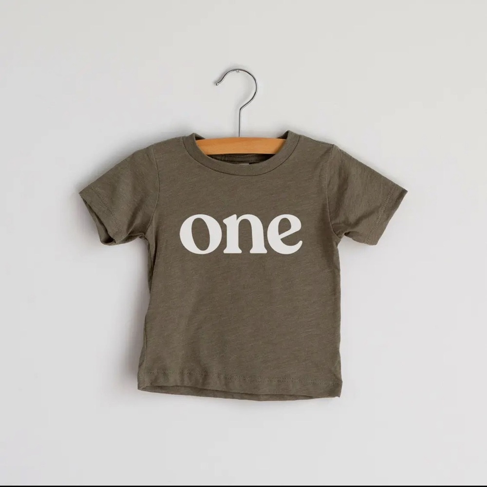 Olive Green Toddler T-Shirt - ONE - Picture 2 of 2